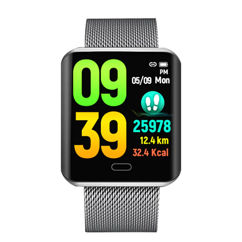 HD Square Touch Screen Waterproof Smart Fitness Watch
