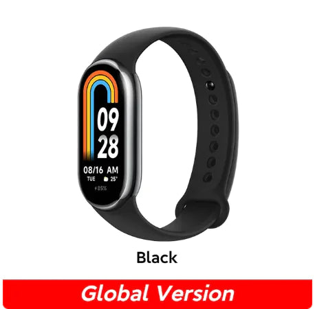 Global Version Xiaomi Band 8 1.62'' AMOLED Ultra Long-Lasting Battery - Black - MD Store