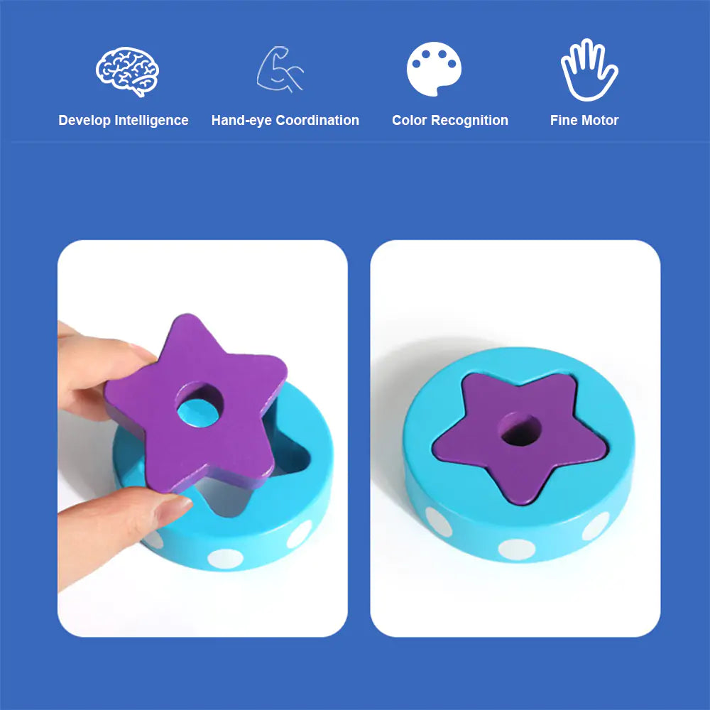 Wooden Rocket Sorting Toy - MD Store