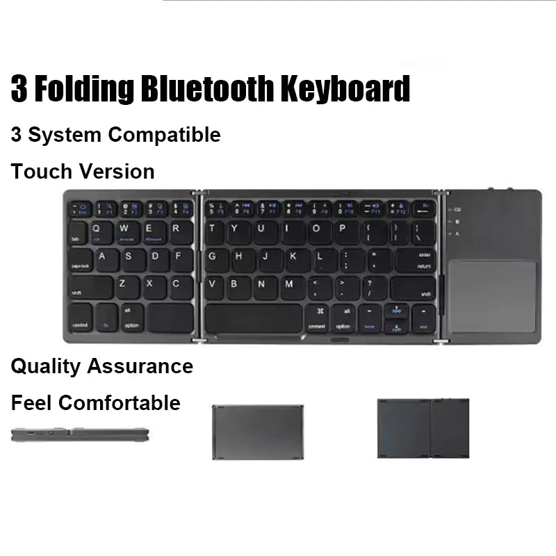 Dreifach klappbare Tastatur