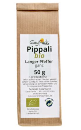 Seyfrieds | Pippali bio | Langer Pfeffer ganz 50g - MD Store