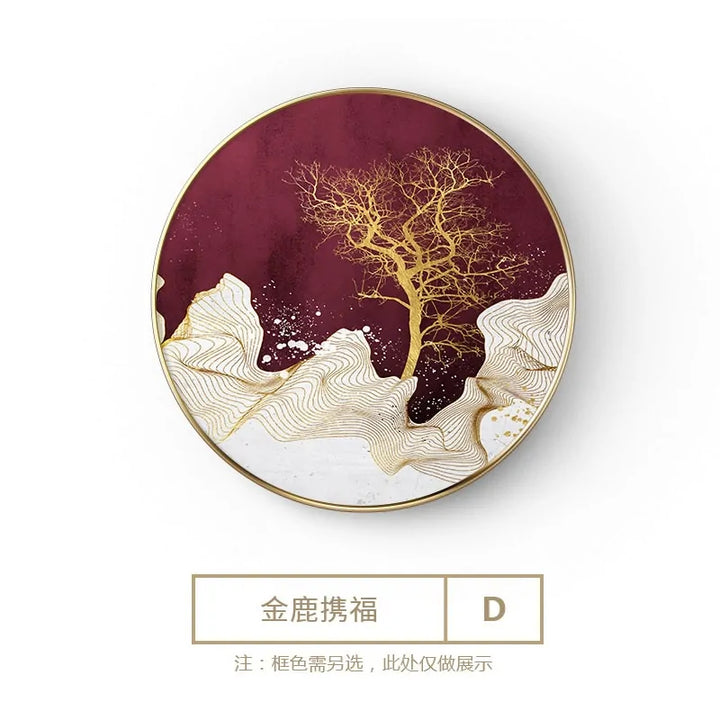 Abstract Colorful Circle Canvas Painting - MD Store