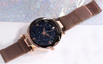 Creative Women's Watch in Purple and Brown Colors