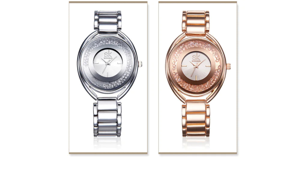 Waterproof Women's Watch with Full Rhinestones, SK Fashion