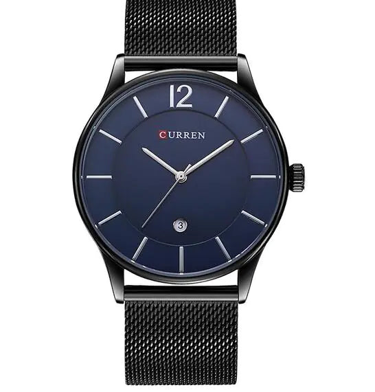 Waterproof Mesh Strap Watch with Calendar for Business