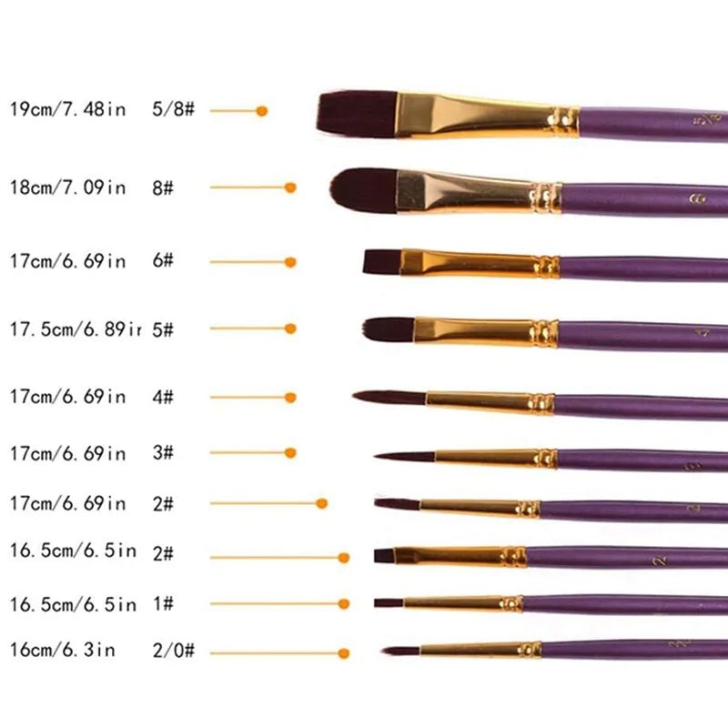 10-teiliges Pinselset