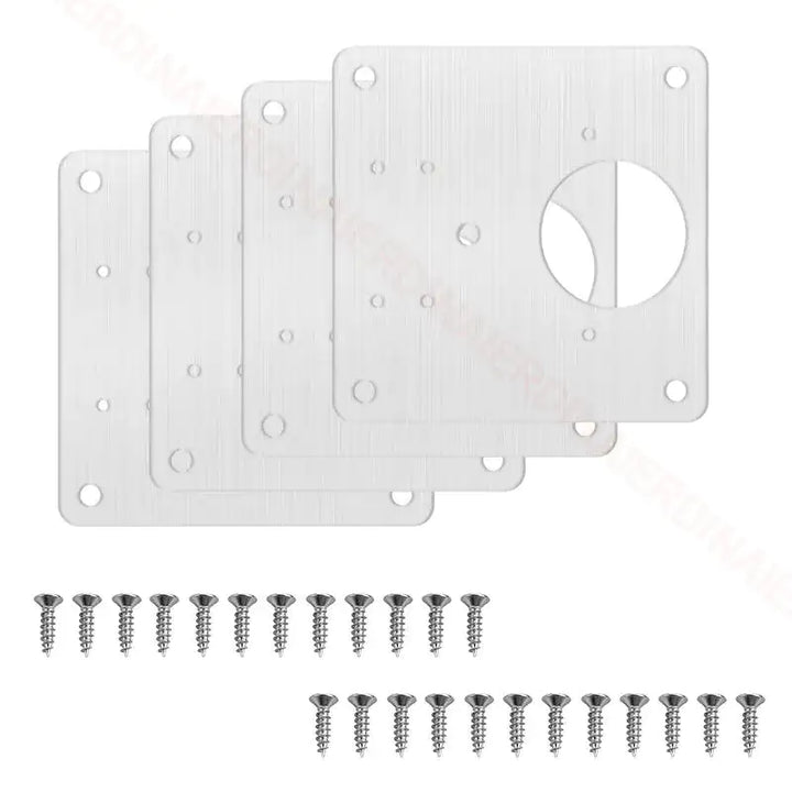 Stainless Steel Furniture Cabinet Door Hinge Repair Plate - MD Store