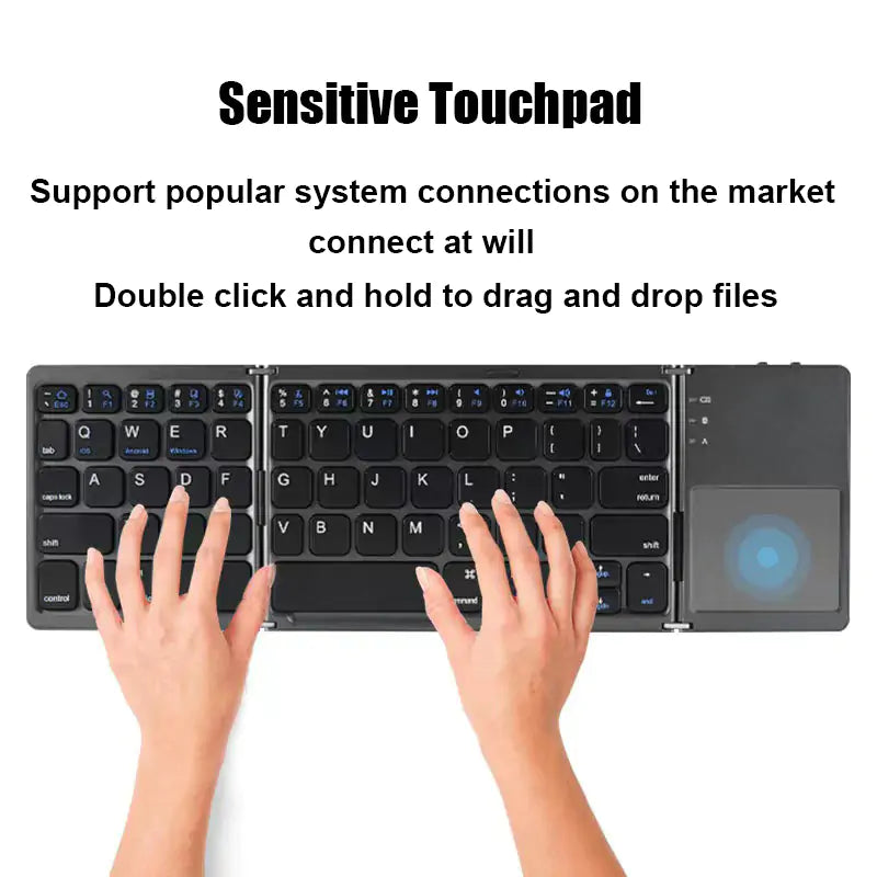 Dreifach klappbare Tastatur