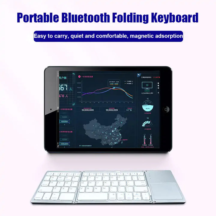 Dreifach klappbare Tastatur