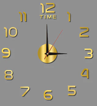 DIY 3D Frameless Wall Clock Kit