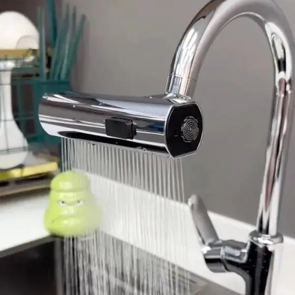 Universeller, um 360° drehbarer Küchenwasserhahn