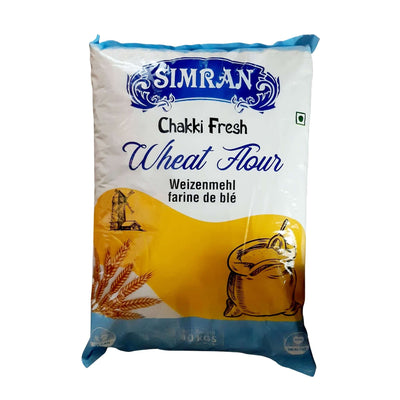 Simran Chakki Fresh Atta is a 100% whole wheat flour carefully milled from high-quality wheat grains. With a rich protein content of up to 10g per 100g, it's perfect for making traditional Indian breads like roti and parathas. It comes in a 10kg pack, perfect for households of all sizes.