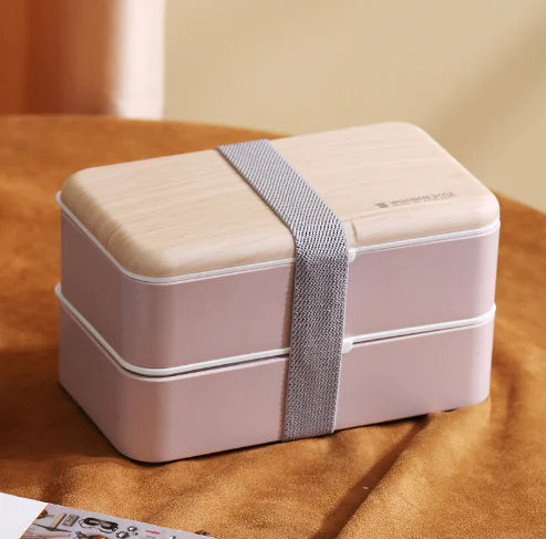 Wheat Straw Double Layer Japanese Bento Box
