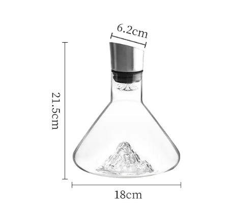 Mountain Decanter with Crystal Glass Filter (One Piece)