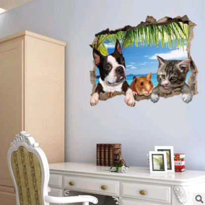 3D Animal Landscape Wall Stickers for Home Decor