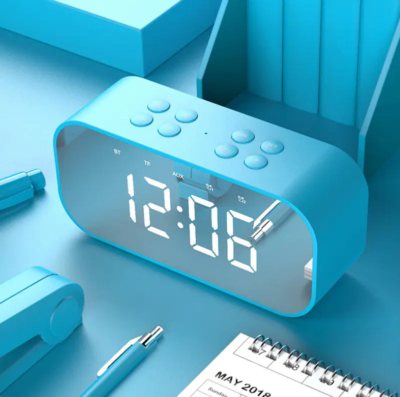 Digital Clock with Bluetooth Speaker and Multifunctional Design