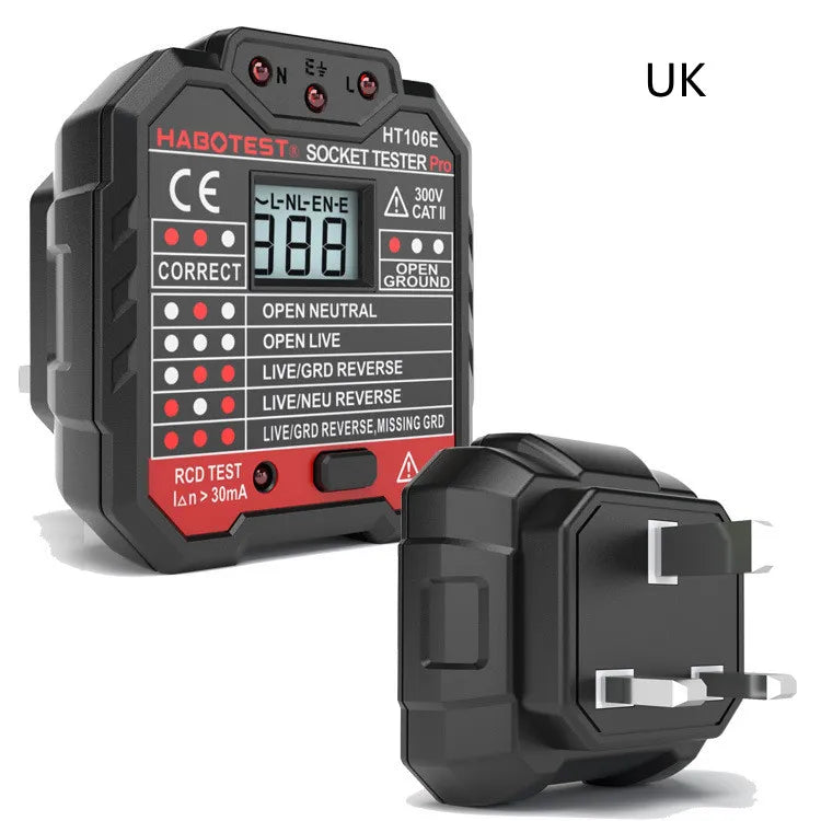 Digital Display Socket Safety Tester Leakage Switch Detection