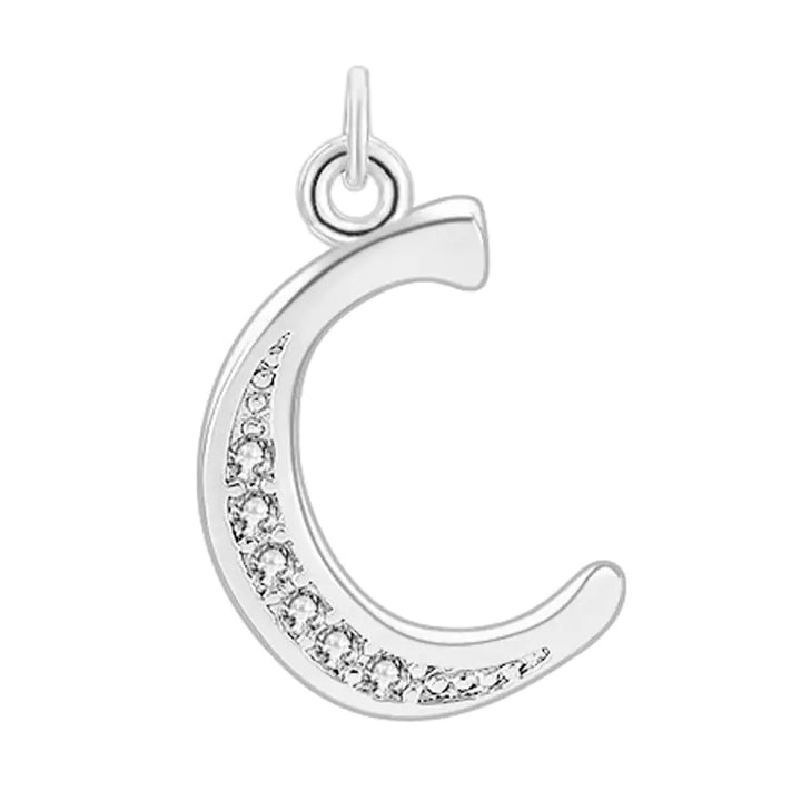 Diamond-Embedded Capital 26 English Letter Pendant Set