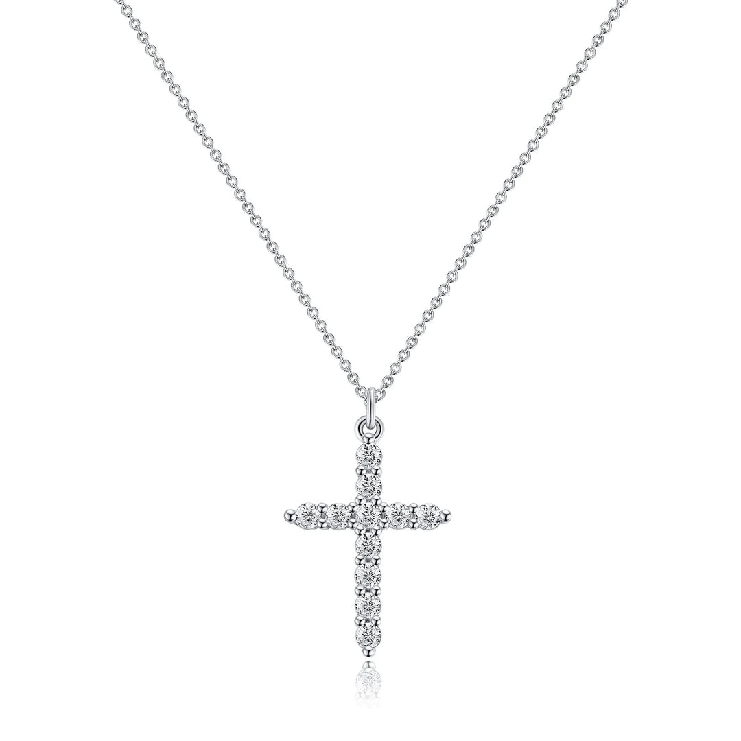 Rotatable Cross Crown Necklace