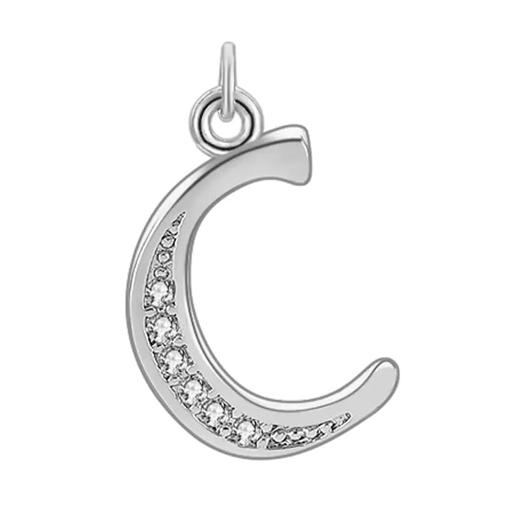 Diamond-Embedded Capital 26 English Letter Pendant Set