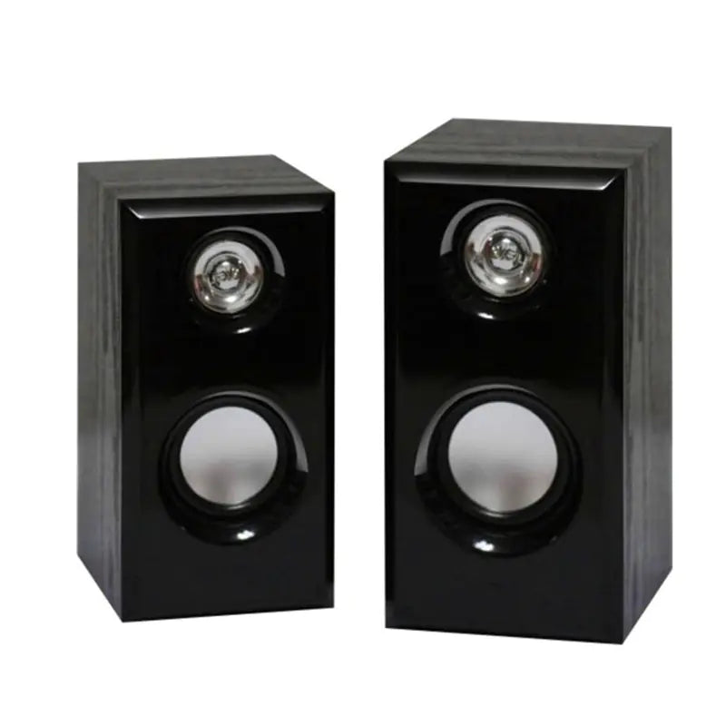 D092 Wooden Mini Speaker with Subwoofer for PC and Mobile