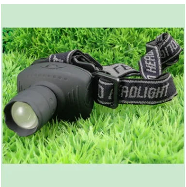 LED Headlamp with Three Modes and Zoom for Fishing