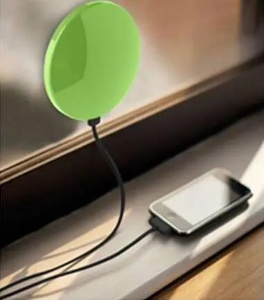 Solar-Powered Mobile Charger with Suction Cup Mount