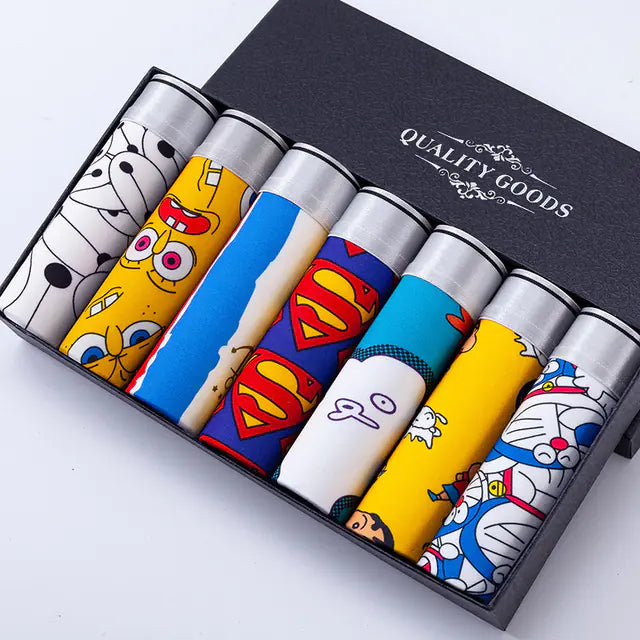 Comfortable Breathable Stretch Cartoon Men's Boxer Shorts