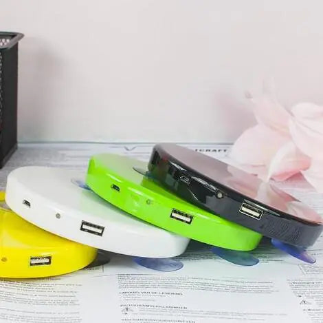 Solar-Powered Mobile Charger with Suction Cup Mount