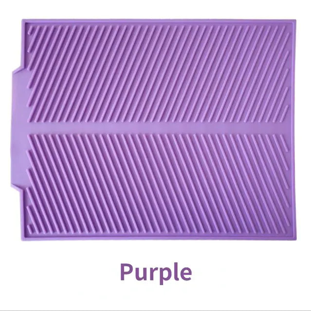 Purple dish drying mat sale
