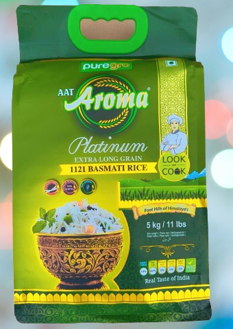 AAT Aroma Platinum Extra Long Grain Basmati Rice 5Kg