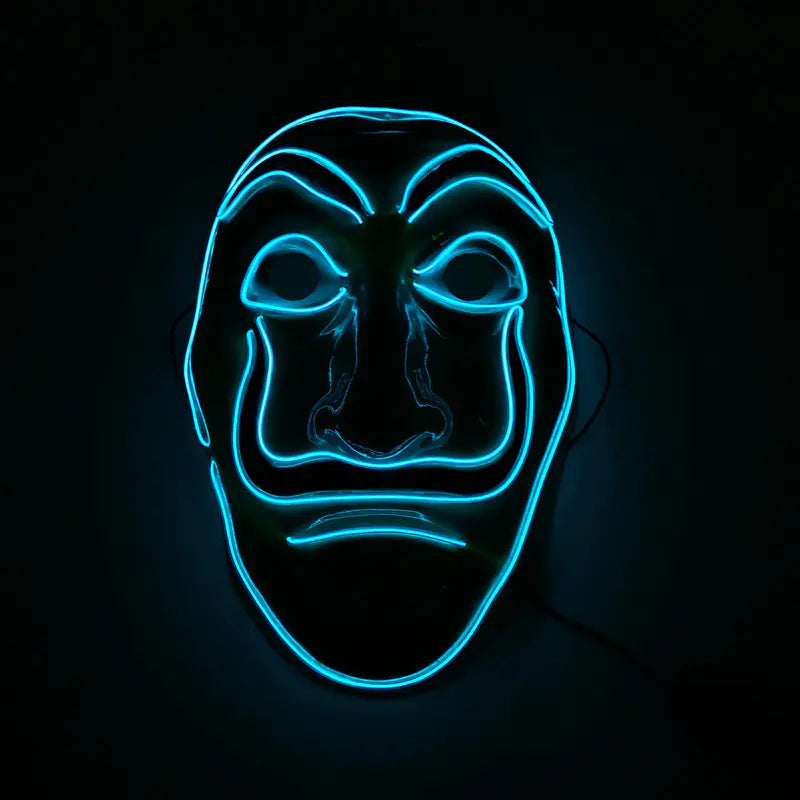 LED Light-Up Mask for Halloween Party Props