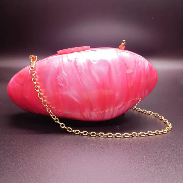 Pearlescent Acrylic Party Clutch Evening Bag Wallet
