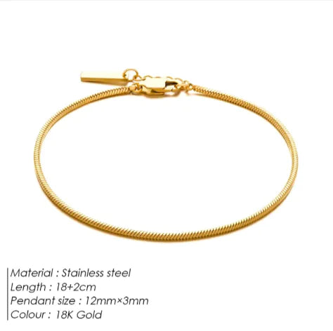 Snake Chain Stainless Steel Bracelet