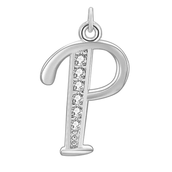 Diamond-Embedded Capital 26 English Letter Pendant Set