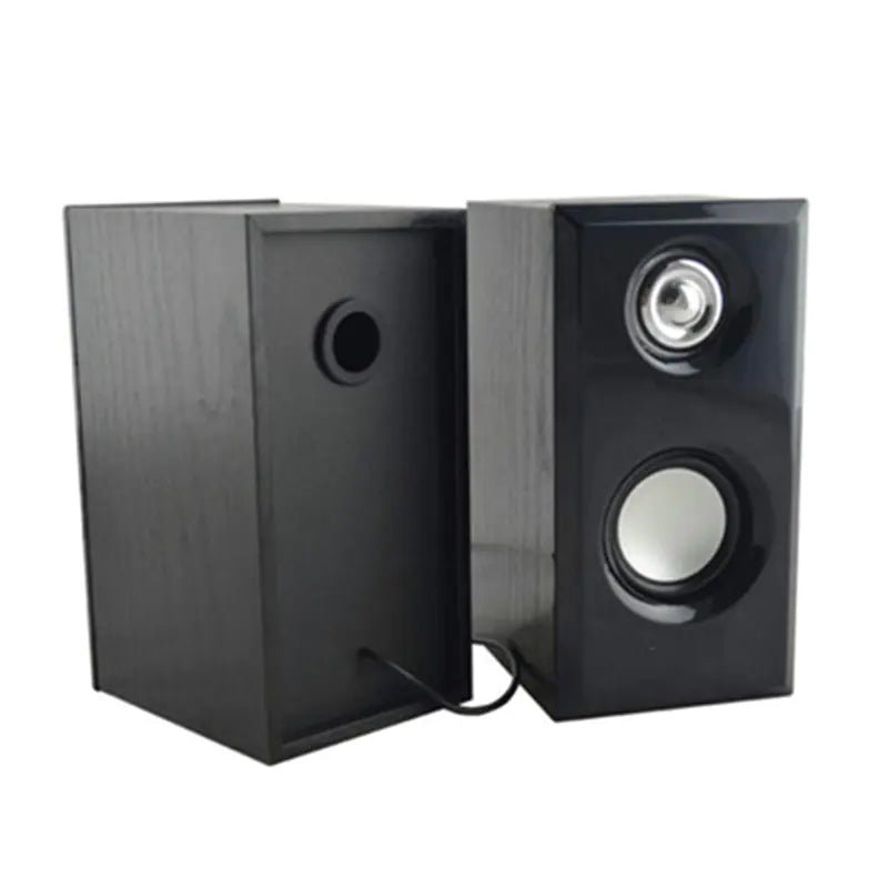 D092 Wooden Mini Speaker with Subwoofer for PC and Mobile