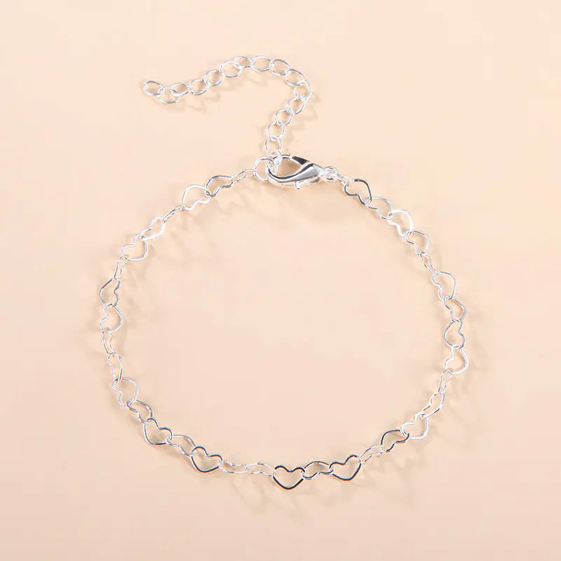 Simple Heart Bracelet for Women's Fashion