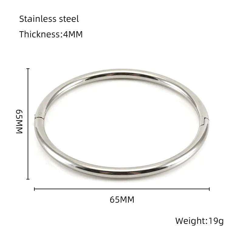 Fashion Bamboo Titanium Steel Bracelet with Three Beads