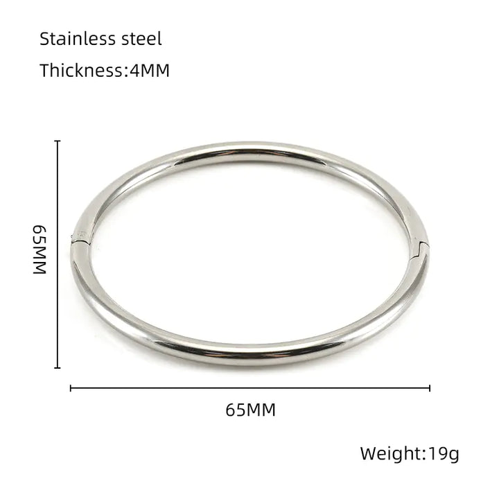 Fashion Bamboo Titanium Steel Bracelet with Three Beads