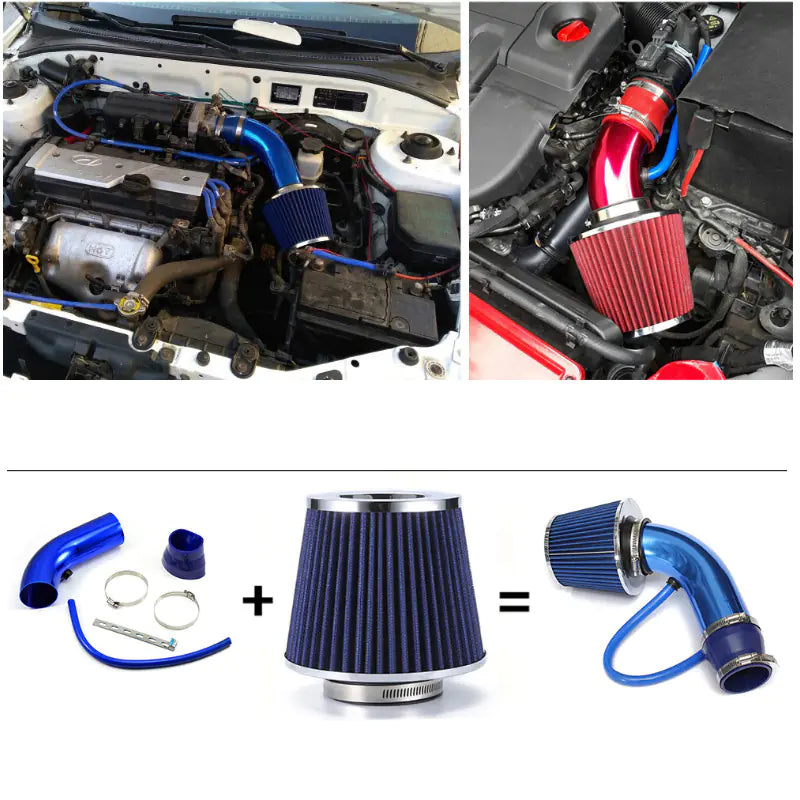 High-Flow Air Intake Kit with Aluminum Pipes