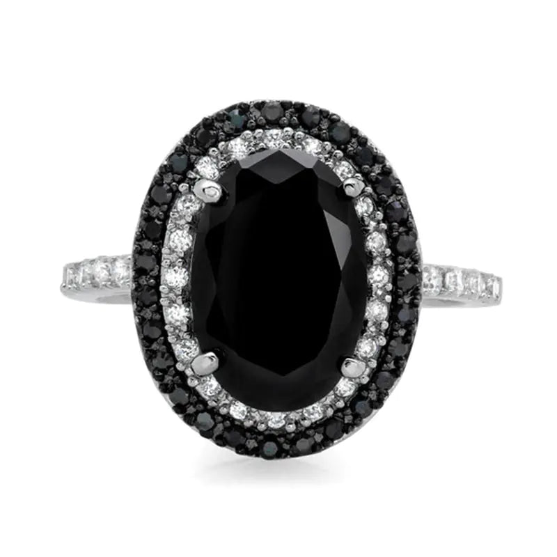 Stylish Black Zircon Ring for Women