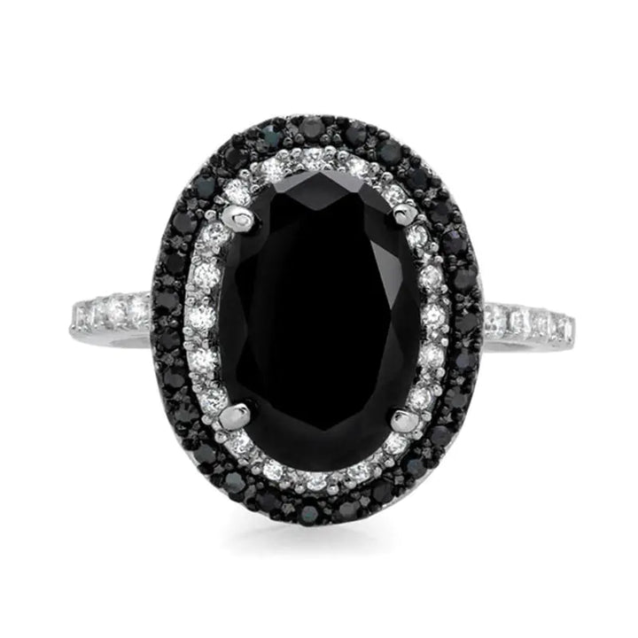 Stylish Black Zircon Ring for Women