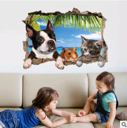 3D Animal Landscape Wall Stickers for Home Decor