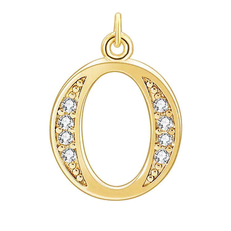 Diamond-Embedded Capital 26 English Letter Pendant Set