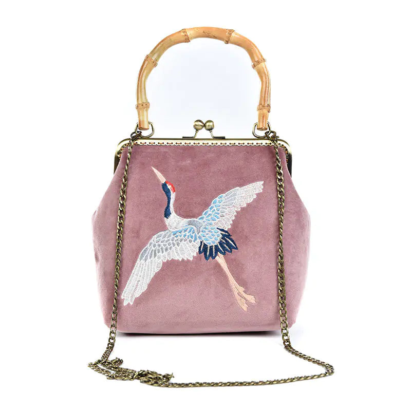 DIY Embroidery Coin Purse Kit with Chain Strap
