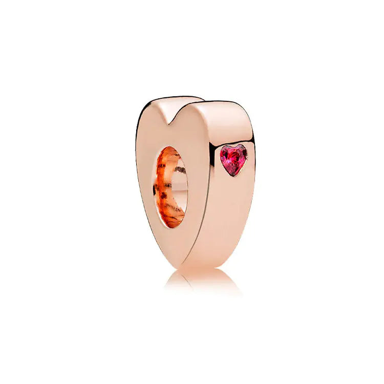 S925 Silver Rose Gold Sparkling Silicone Clip DIY Beads