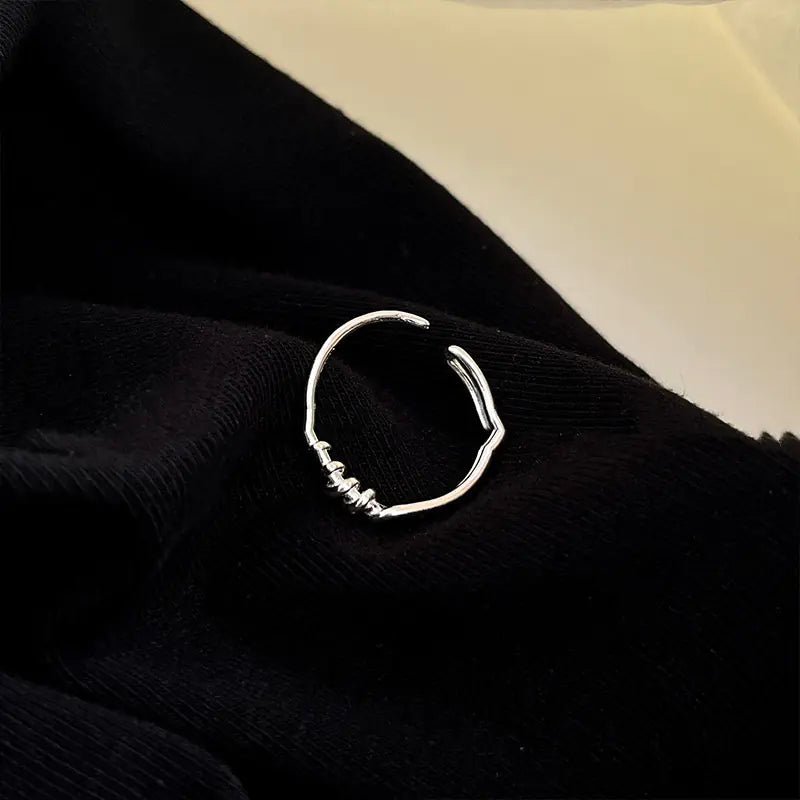 Fashionable Sterling Silver Knotted Ring for Women