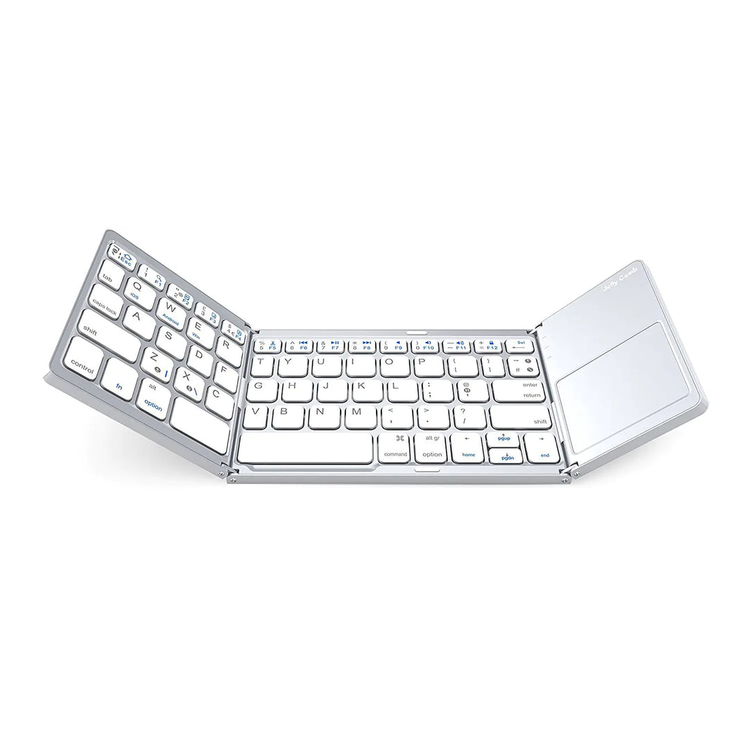 Foldable Mini Keyboard with Wireless Bluetooth Touchpad