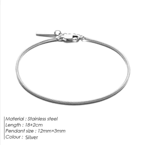 Snake Chain Stainless Steel Bracelet