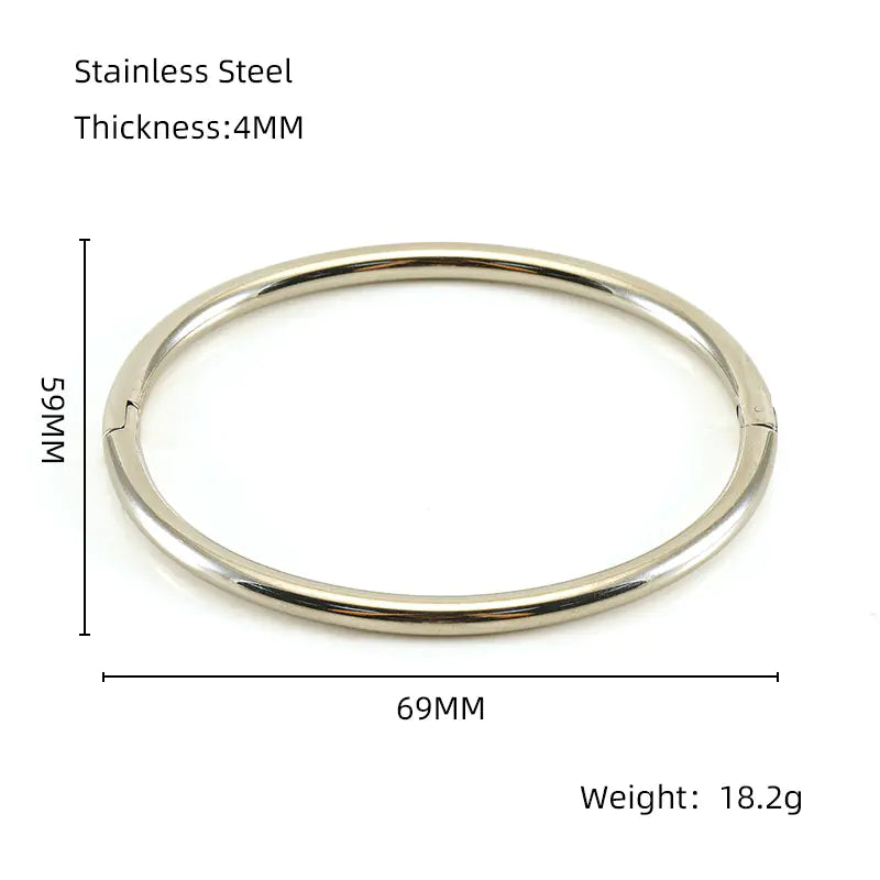 Fashion Bamboo Titanium Steel Bracelet with Three Beads